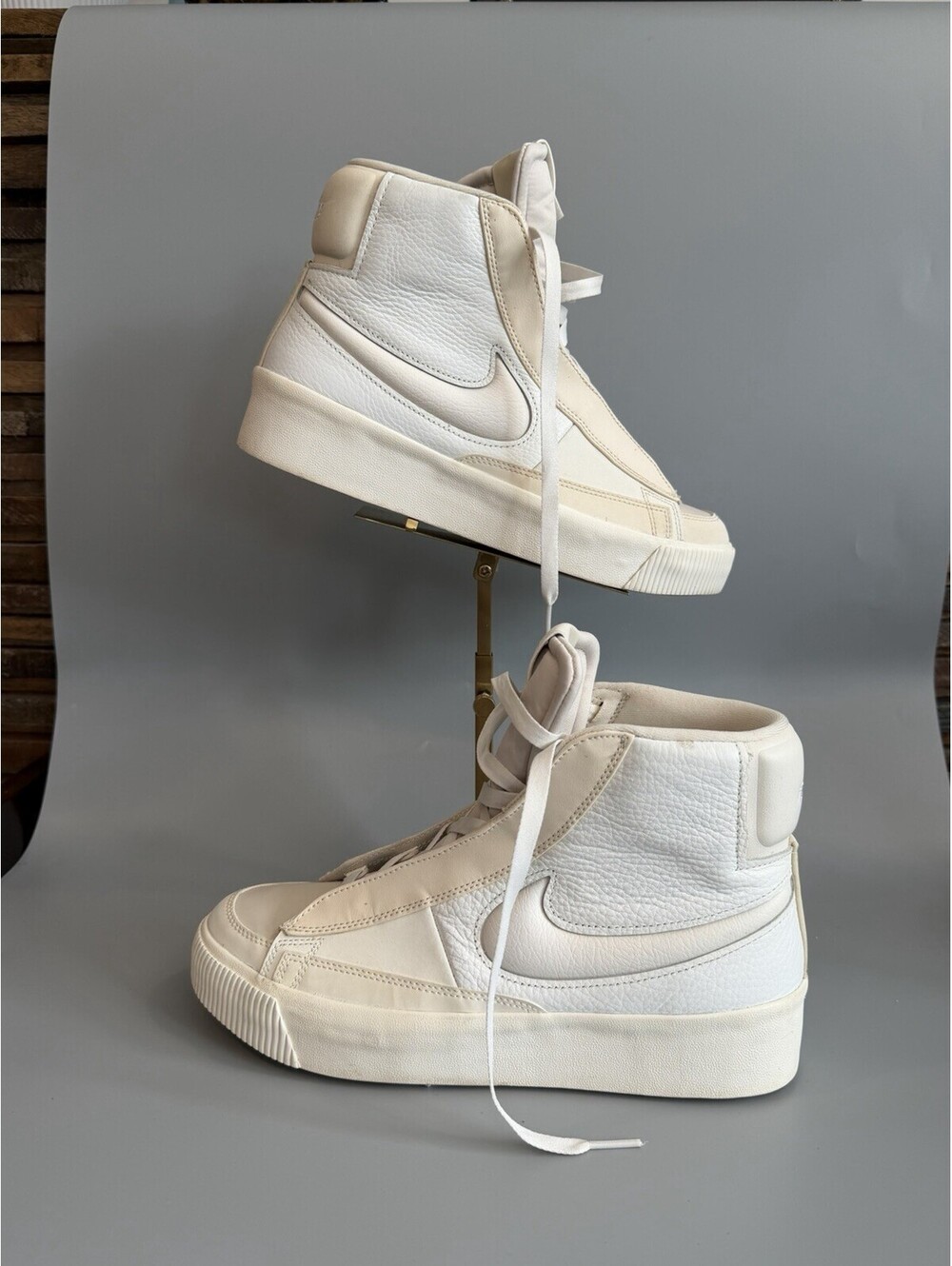 Nike Blazer Mid ‘77 High Sneakers White/Cream Leather Women’s Size 10 US